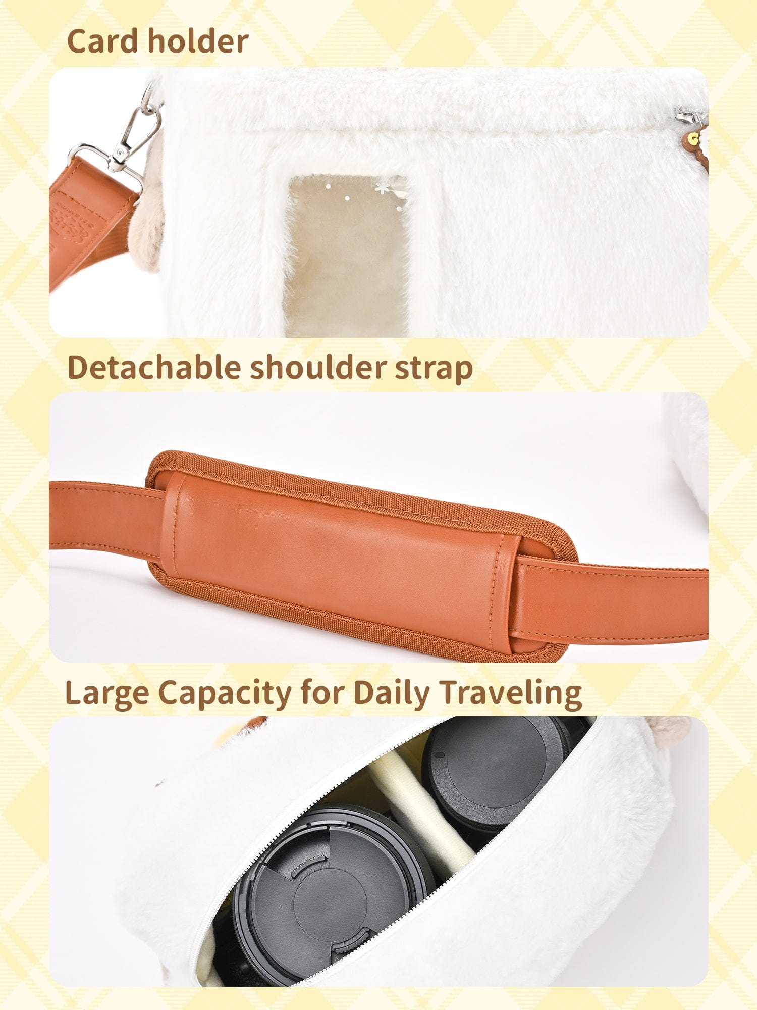 Pompompurin Plush Camera Carrying Bag