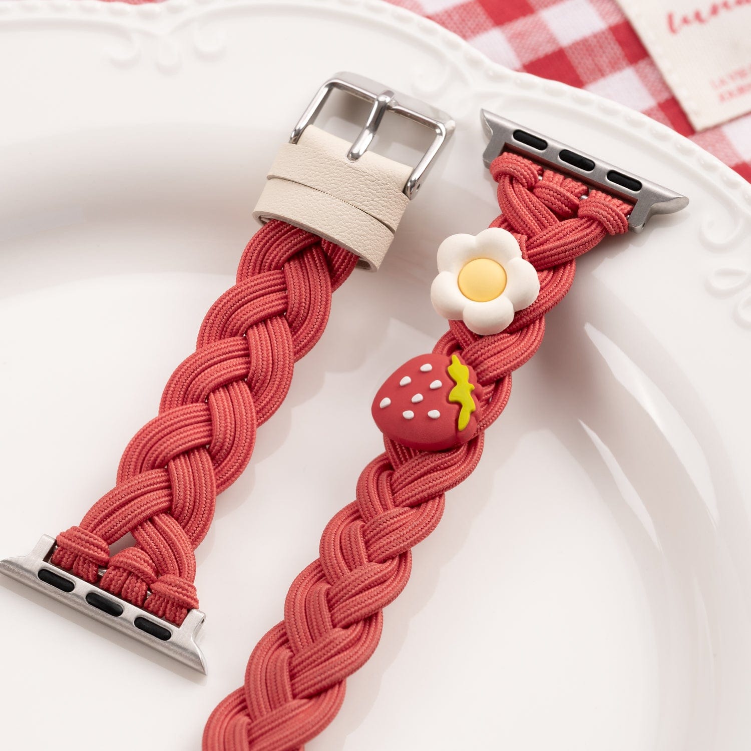 Cream Strawberry Apple Watch Bands
