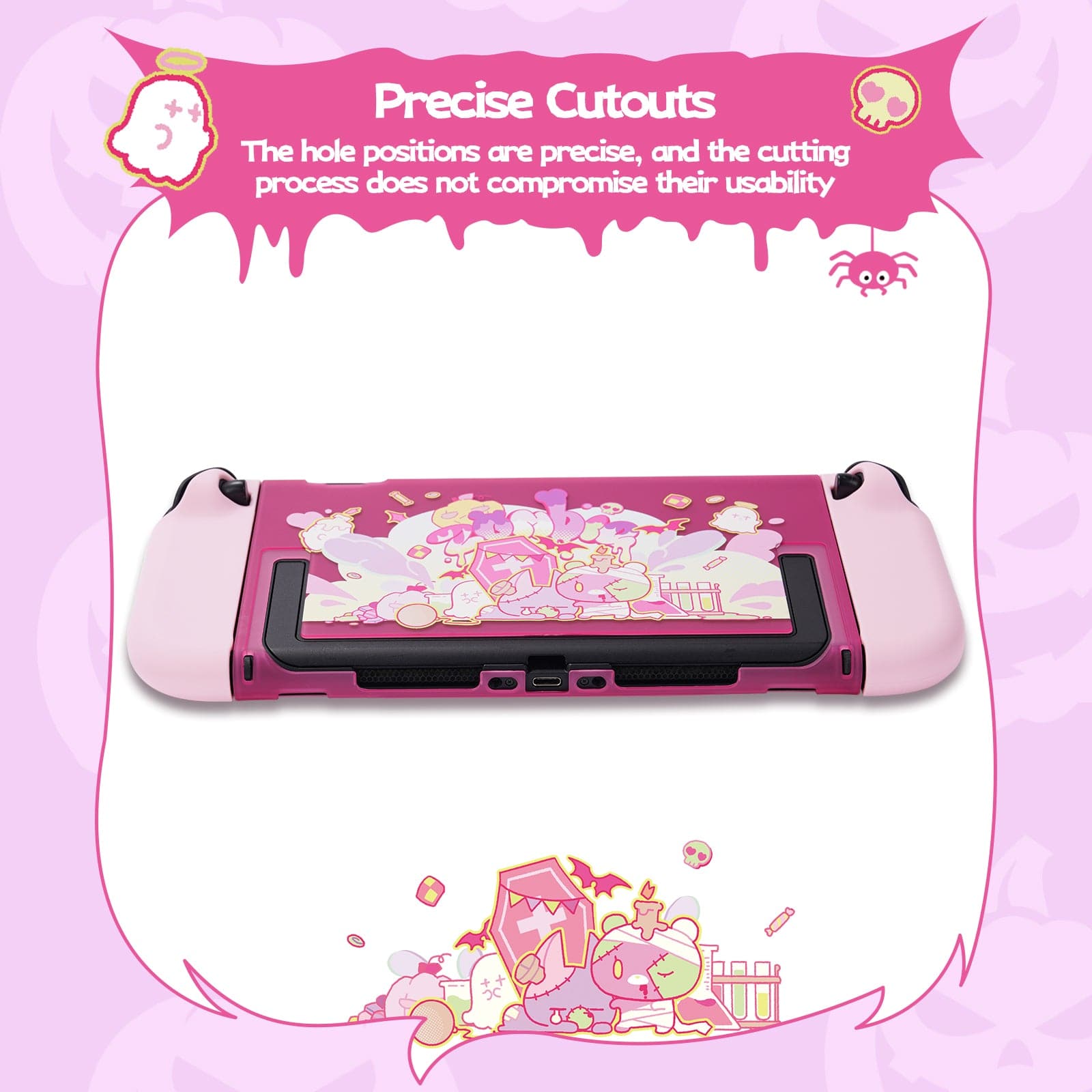 GeekShare Patch Cute Doll Modular Hollow Protective Case for Switch 2