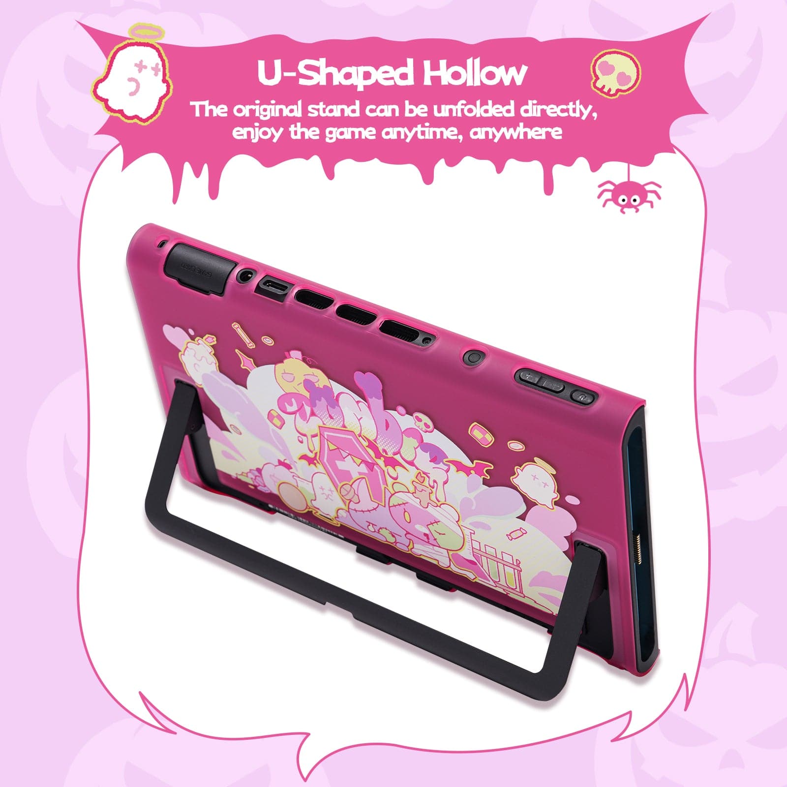 GeekShare Patch Cute Doll Modular Hollow Protective Case for Switch 2