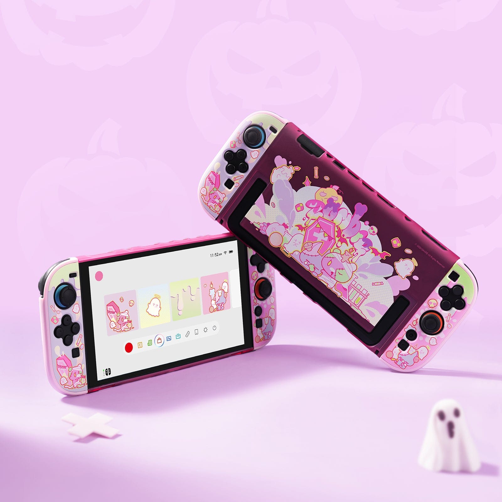 GeekShare Patch Cute Doll Modular Hollow Protective Case for Switch 2