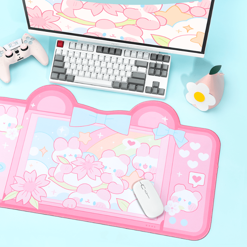 GeekShare Frog & Sakura Bunny Mouse Pad