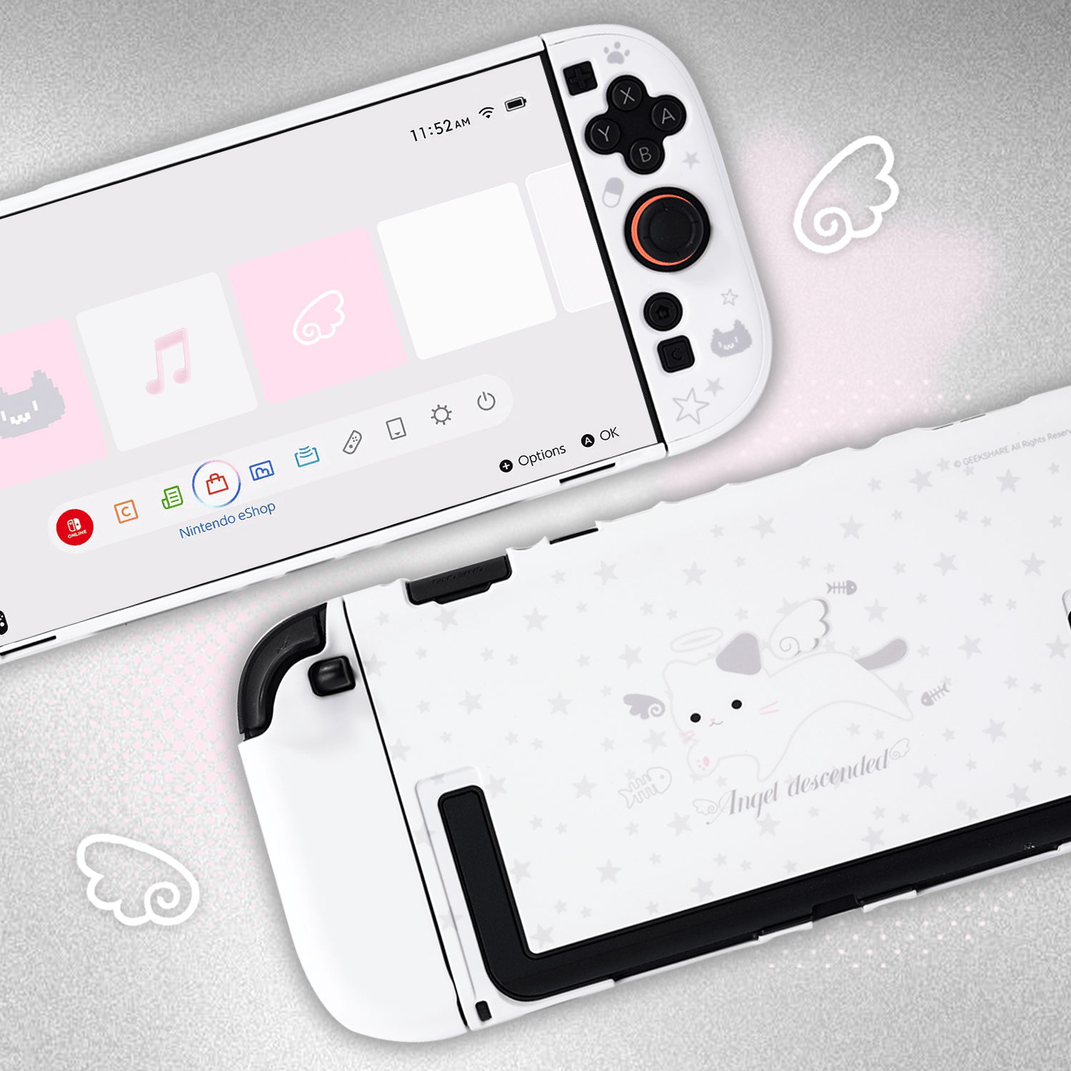 GeekShare Star Cat Split Hollow Protective Case for Switch 2