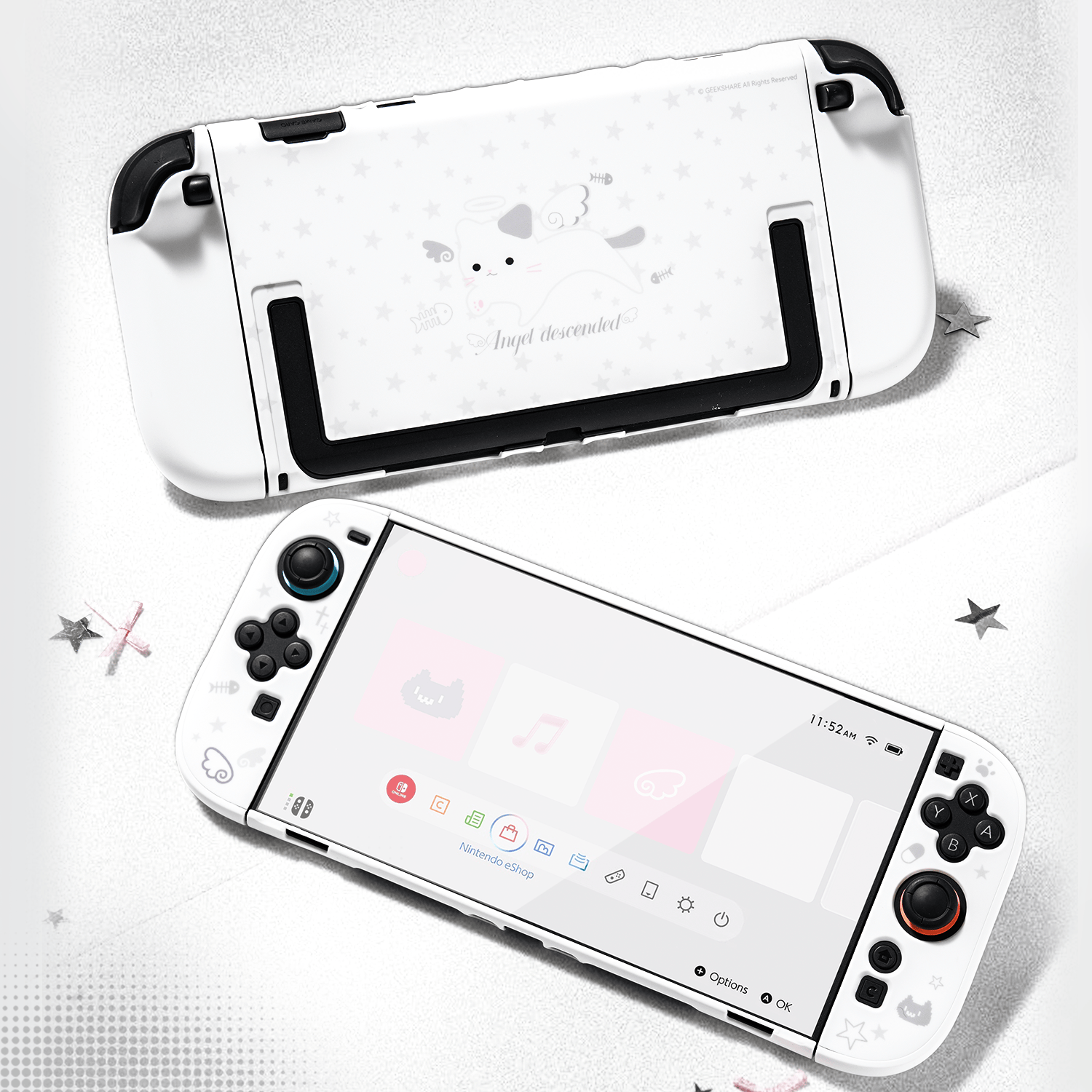 GeekShare Star Cat Split Hollow Protective Case for Switch 2