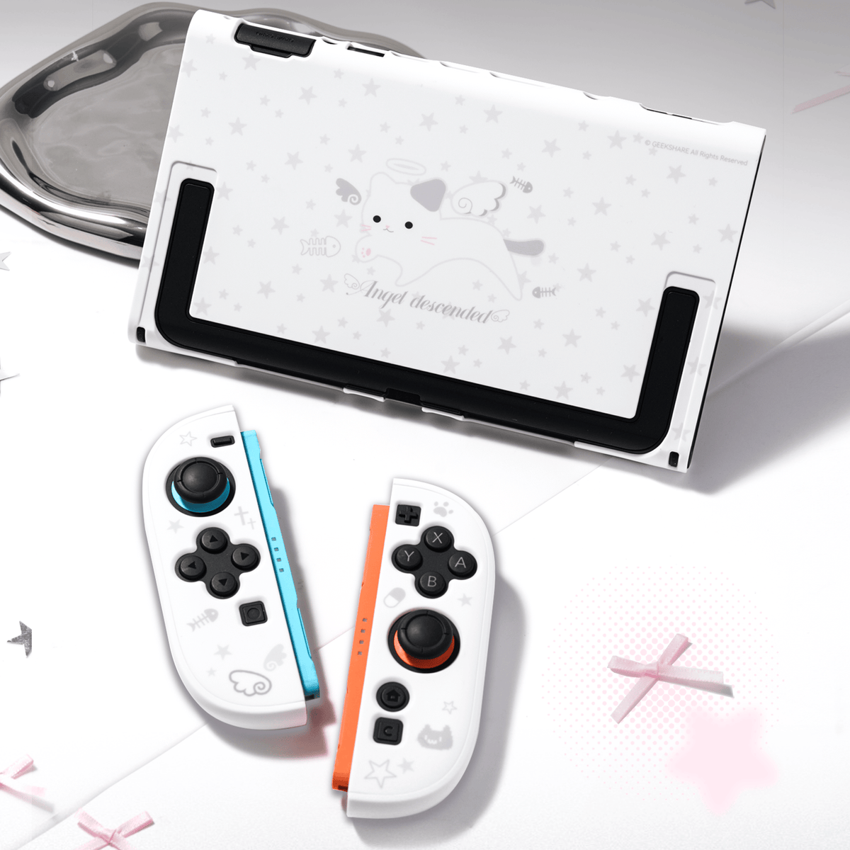GeekShare Star Cat Split Hollow Protective Case for Switch 2