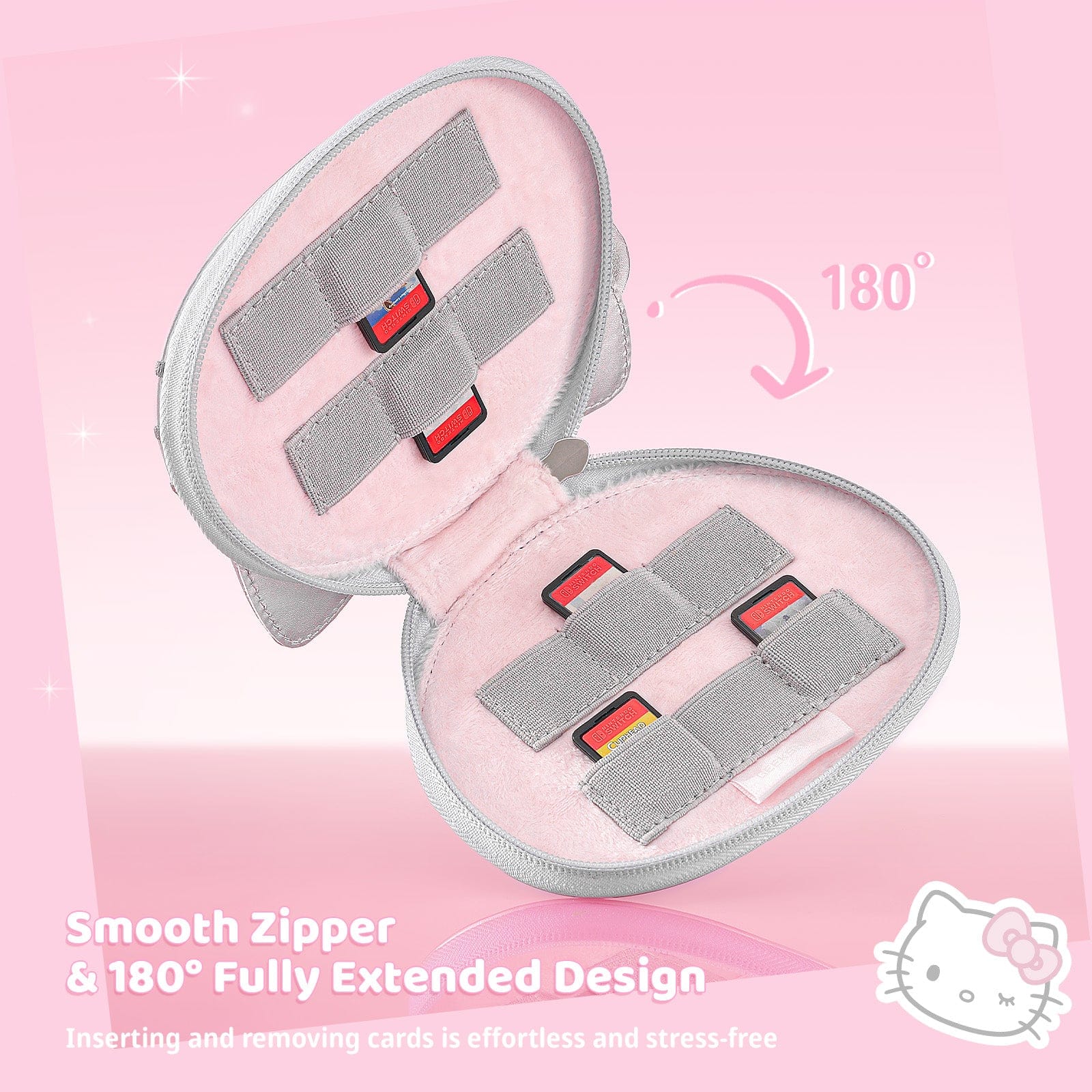 Hello Kitty Sparkling Silver Heart Collection for Switch 2