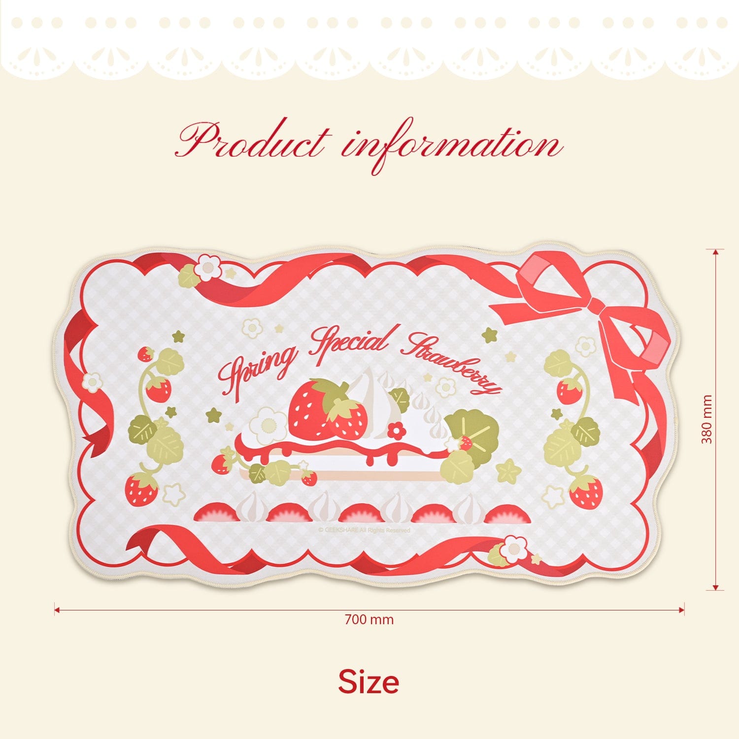 GeekShare Spring Strawberry Mousepads