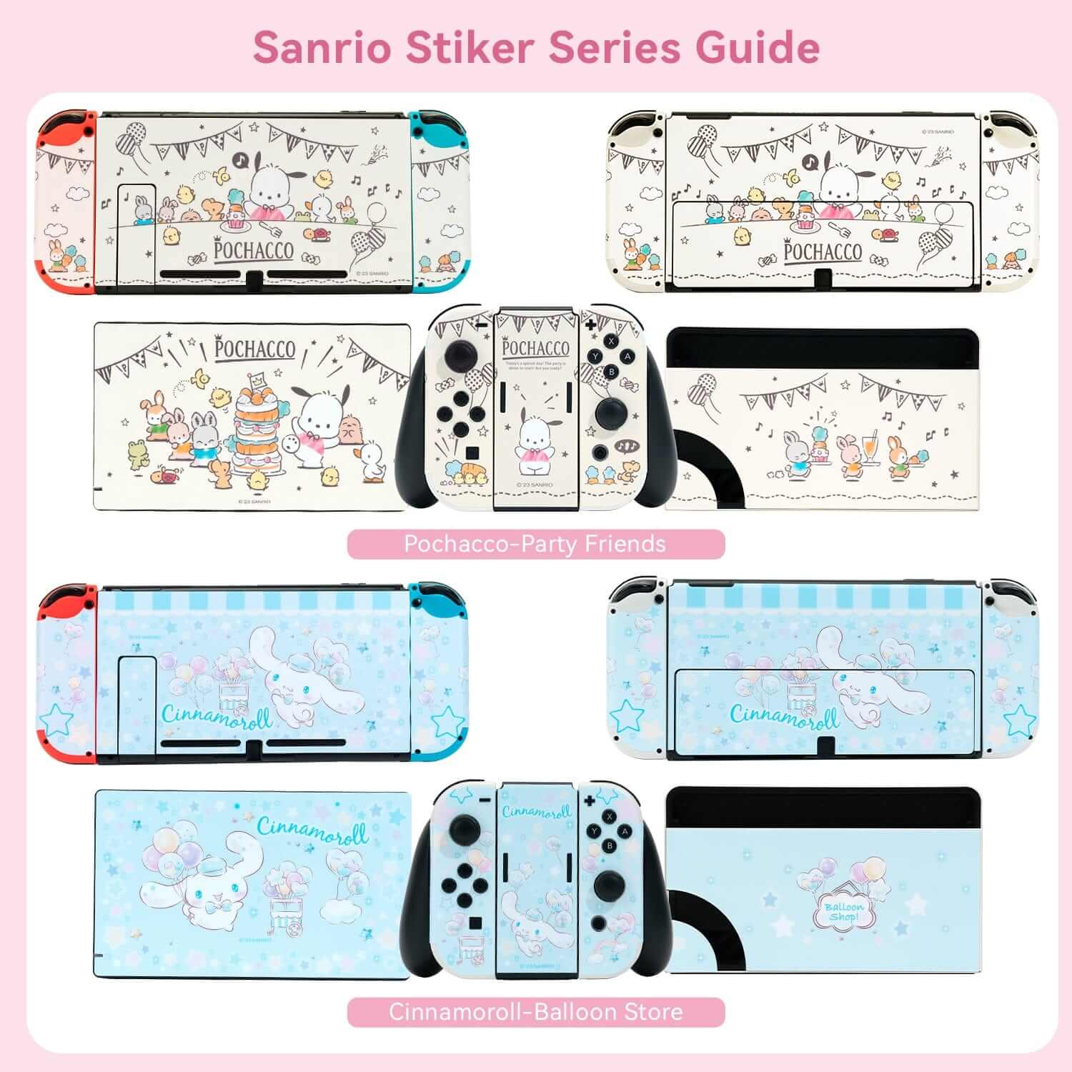 GeekShare x Sanrio Switch & OLED Stickers