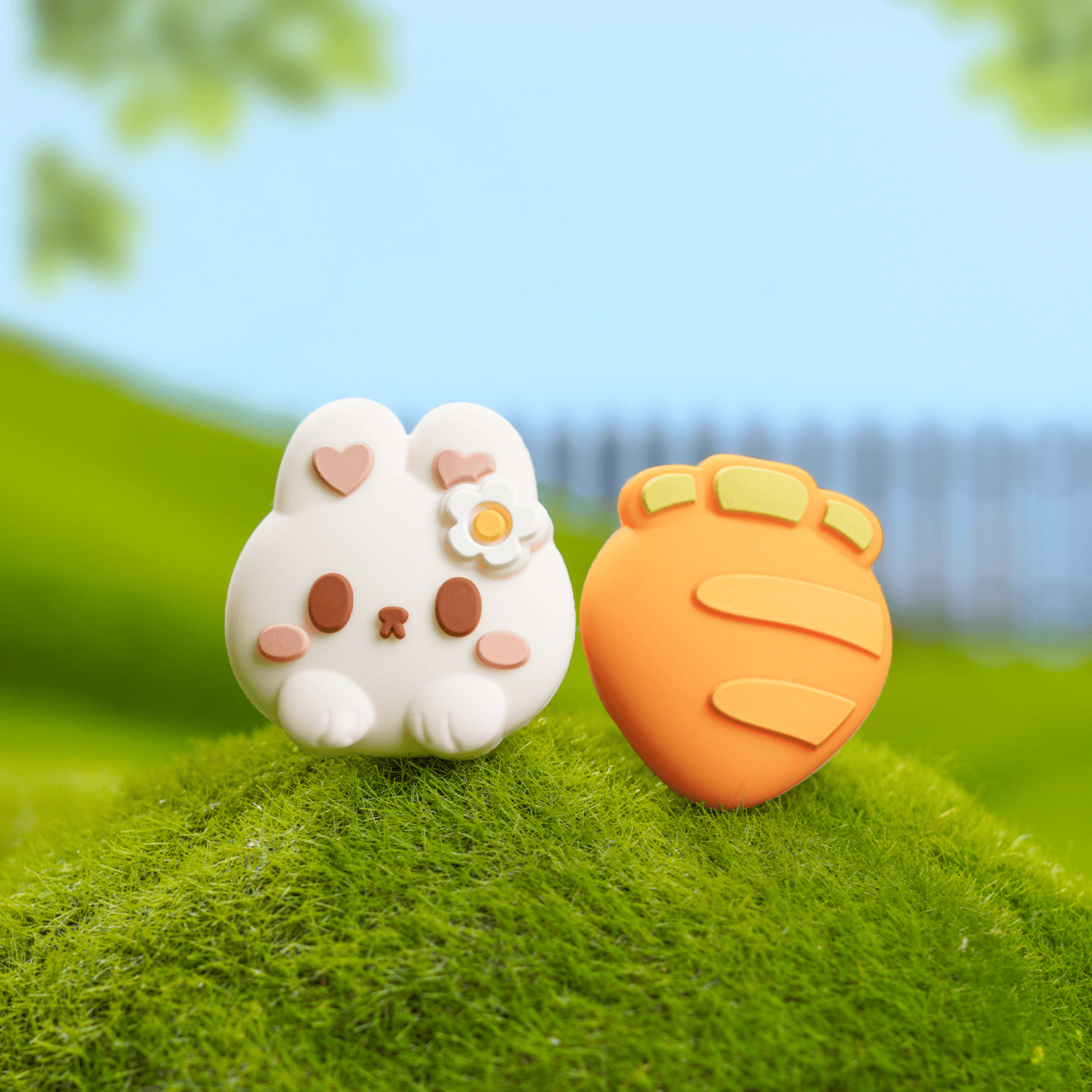 GeekShare Carrot Bunny Thumb Grip Caps for Switch 2