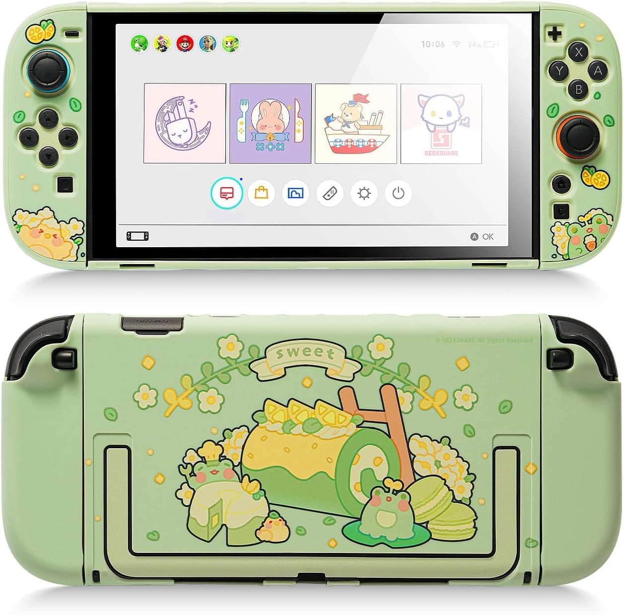 GeekShare Matcha Froggy Protective Case for Switch 2