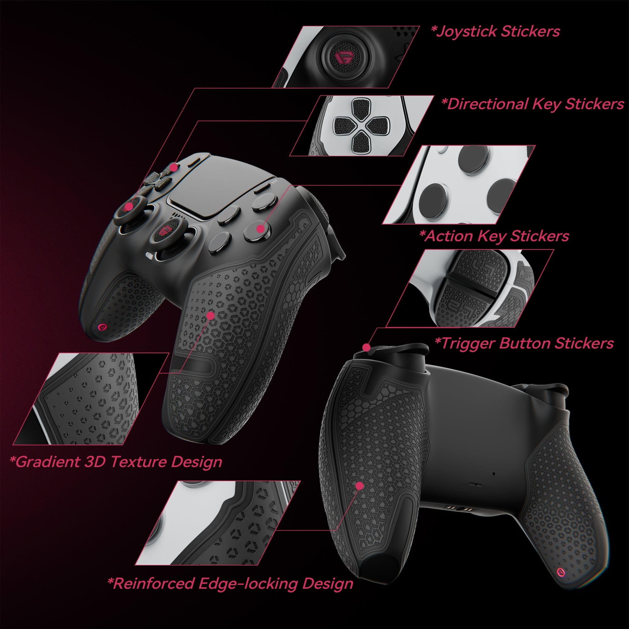 G.S.TAC PS5 Controller Grip Stickers